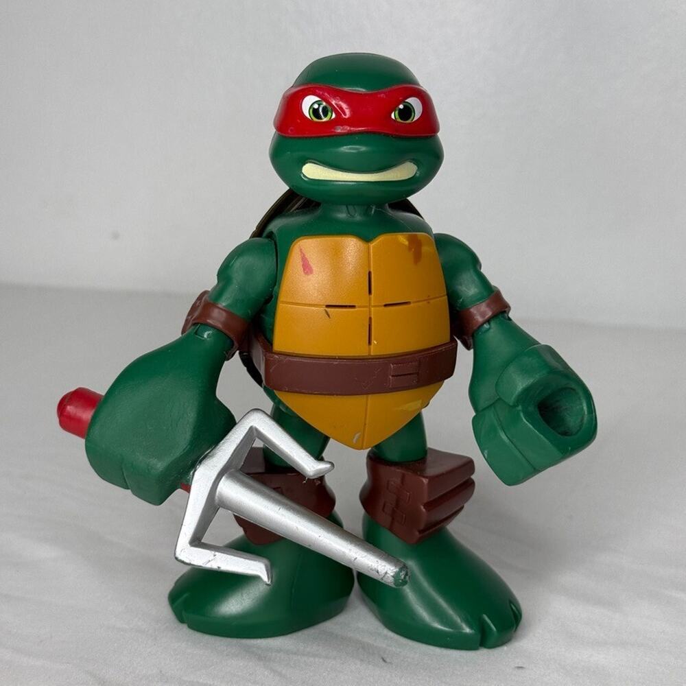 TMNT Raphael Figure 2016 Playmates Ninja Turtles Action Toy Sai Weapon Viacom